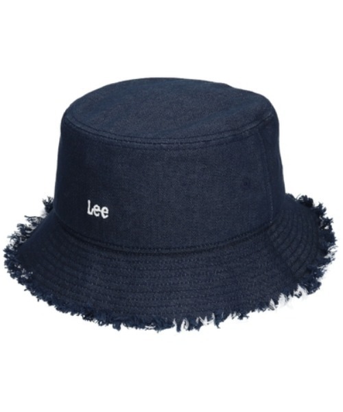 Lee（リー）の「Lee/リー　LE FRINGE BUCKET COLOR DENIM（ハット・レディース・ネイビー/ブラック・58cm）」の2枚目の写真