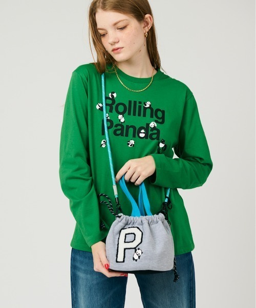 Design Tshirts Store graniph（デザイン　ティーシャツ　ストア　グラニフ）の「FRUIT OF THE LOOM× graniph PANDAS BAG（ハンドバッグ・メンズ・杢グレー・FREE）」の3枚目の写真