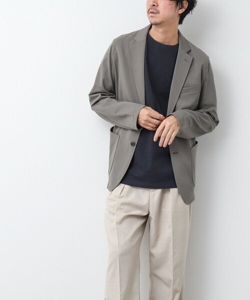 NOLLEY’S(ノーリーズ)の「《一部セットアップ対応》ストレッチジャージ イージージャケット(テーラードジャケット・メンズ・グレイッシュベージュ/ネイビー・L/S/M)」の22枚目の写真