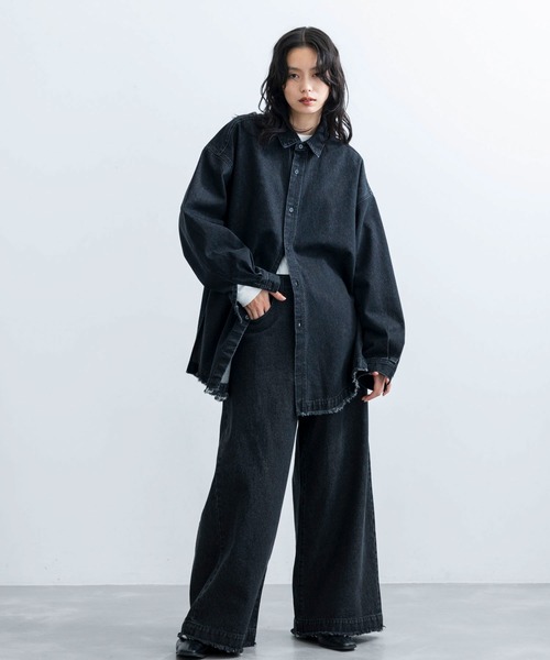 JUNRED（ジュンレッド）の「ヴィンテージデニムマキシシャツ