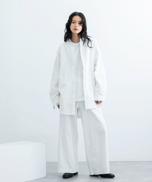 JUNRED（ジュンレッド）の「ヴィンテージデニムマキシシャツ（シャツ/ブラウス・メンズ・オフホワイト/ブラック/ネイビー・L/M/S）」の11枚目の写真