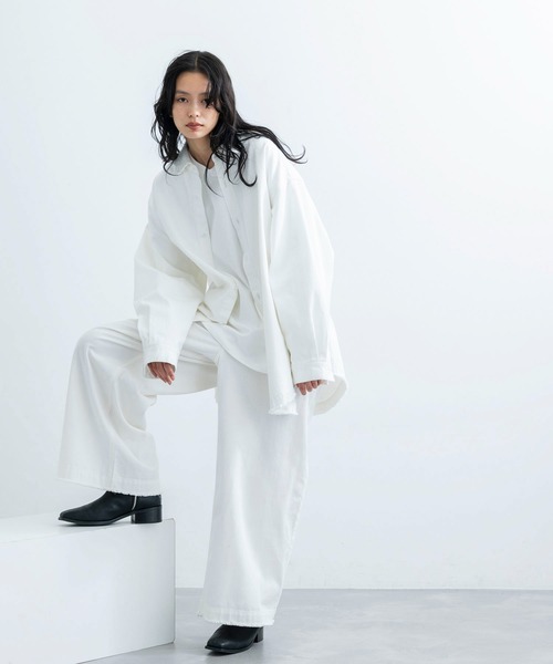 JUNRED（ジュンレッド）の「ヴィンテージデニムマキシシャツ（シャツ/ブラウス・メンズ・オフホワイト/ブラック/ネイビー・L/M/S）」の12枚目の写真