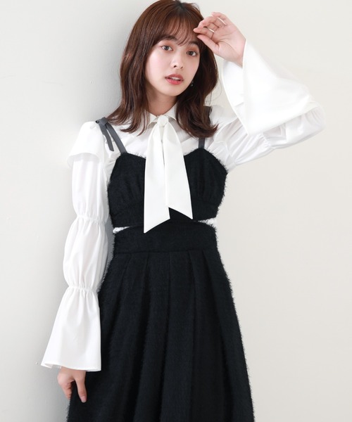 Cheek（チーク）の「キャンディースリーブ袖シャーリングシャツ（シャツ/ブラウス・レディース・カーキ/サックスブルー/オフホワイト・MEDIUM）」の17枚目の写真