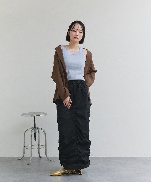 ad thie（アドティエ）の「ベーシック クルーネックタンクトップ（タンクトップ・レディース・グリーン/ライトグリーン/ピンク/パープル/グレー/オフホワイト/アイボリー/ブラック/ライトブルー/ミント/チャコール/ブラウン/カーキ・MEDIUM/LARGE/LL）」の22枚目の写真