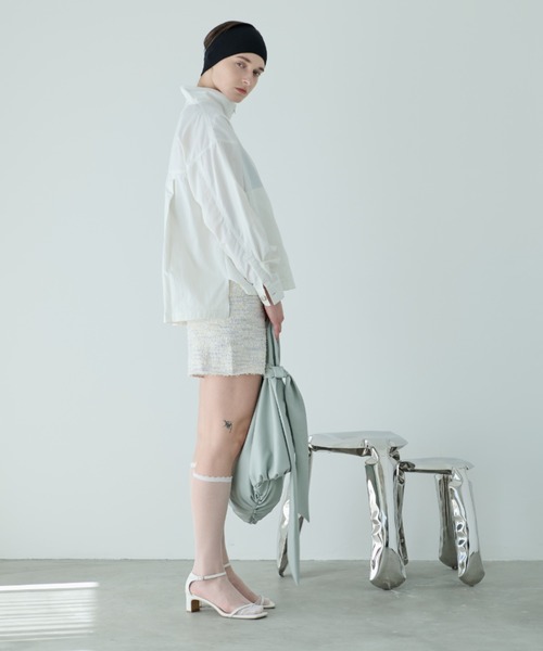 Aunt Marie's(アントマリーズ)の「スタンドカラーハーフジップアノラック(パーカー・レディース・ホワイト/ブラック・FREE)」の7枚目の写真