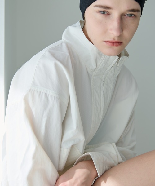 Aunt Marie's(アントマリーズ)の「スタンドカラーハーフジップアノラック(パーカー・レディース・ホワイト/ブラック・FREE)」の16枚目の写真