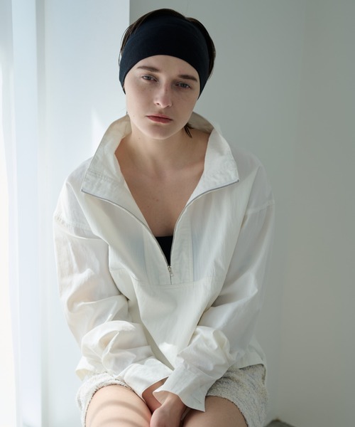 Aunt Marie's(アントマリーズ)の「スタンドカラーハーフジップアノラック(パーカー・レディース・ホワイト/ブラック・FREE)」の22枚目の写真