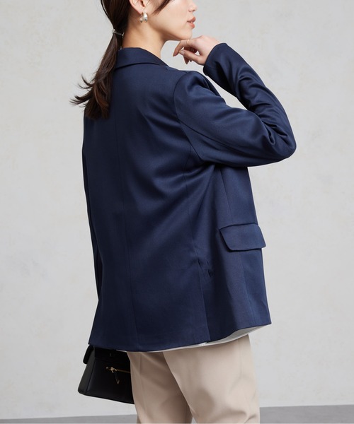 Chez toi（シェトワ）の「GLDボタンテーラードジャケット（テーラードジャケット・レディース・ネイビー/ベージュ/グレー・FREE）」の11枚目の写真