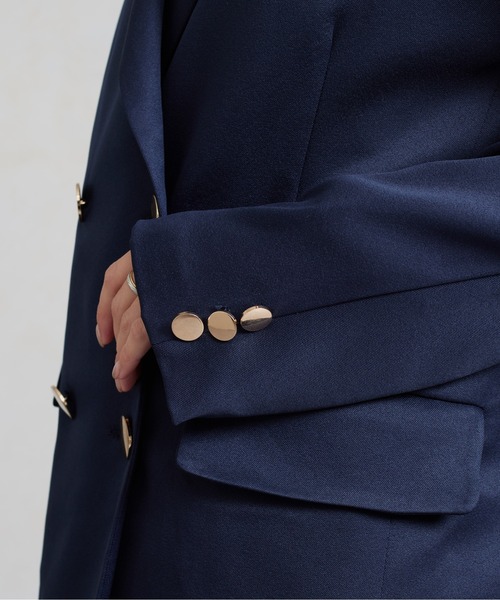 Chez toi（シェトワ）の「GLDボタンテーラードジャケット（テーラードジャケット・レディース・ネイビー/ベージュ/グレー・FREE）」の18枚目の写真