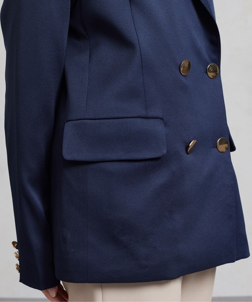 Chez toi（シェトワ）の「GLDボタンテーラードジャケット（テーラードジャケット・レディース・ネイビー/ベージュ/グレー・FREE）」の21枚目の写真