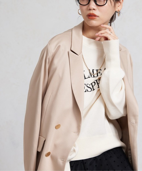 Chez toi（シェトワ）の「GLDボタンテーラードジャケット（テーラードジャケット・レディース・ネイビー/ベージュ/グレー・FREE）」の5枚目の写真