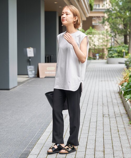 スピックアンドスパン イージーバックスリットパンツ 追加》イージーバックスリットパンツ（スラックス）｜Spick