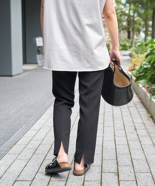 Spick & Span（スピックアンドスパン）の「イージーバックスリットパンツ（スラックス・レディース・ブラック・34/36/38/40）」の6枚目の写真