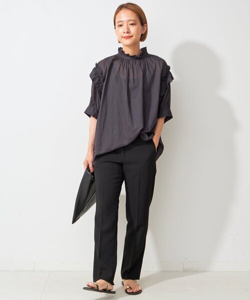 Spick & Span（スピックアンドスパン）の「イージーバックスリットパンツ（スラックス・レディース・ブラック・34/36/38/40）」の10枚目の写真