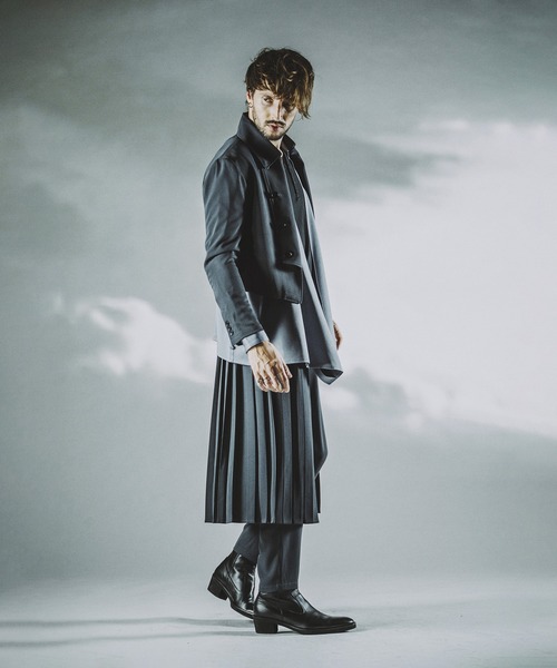 NO ID.(ノーアイディ)の「プリーツラップスカート(スカート・メンズ・ネイビー/グレー/ブラック・ONE SIZE)」の16枚目の写真
