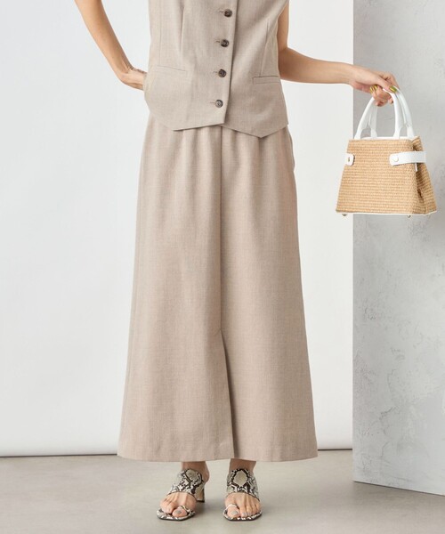 NOLLEY’S Sophi（ノーリーズソフィ）の「《セットアップ対応》ウォッシャブル麻調合繊ロングスカート（スカート・レディース・ベージュ/ブラック・38/36）」の16枚目の写真