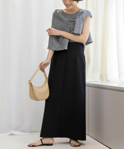 セール】《セットアップ対応》ウォッシャブル麻調合繊ロングスカート