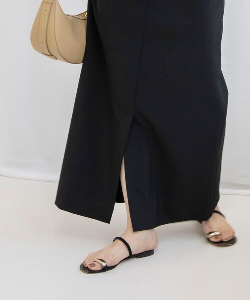 セール】《セットアップ対応》ウォッシャブル麻調合繊ロングスカート