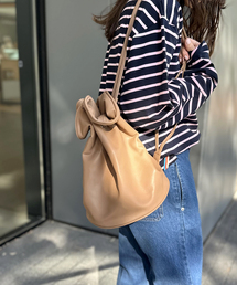 U by SPICK&SPAN | 【Tuo/トゥオ】 Drawstrin Faux Leather Bag(ショルダーバッグ)