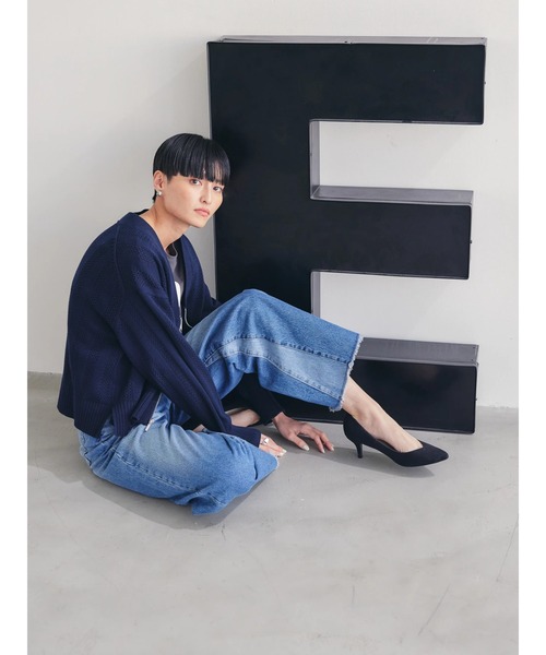 AMERICAN HOLIC（アメリカンホリック）の「切替フレアデニム（デニムパンツ・レディース・インディゴブルー・XS/S/M/L）」の3枚目の写真