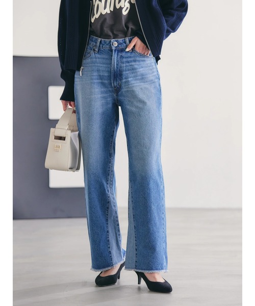 AMERICAN HOLIC（アメリカンホリック）の「切替フレアデニム（デニムパンツ・レディース・インディゴブルー・XS/S/M/L）」の5枚目の写真