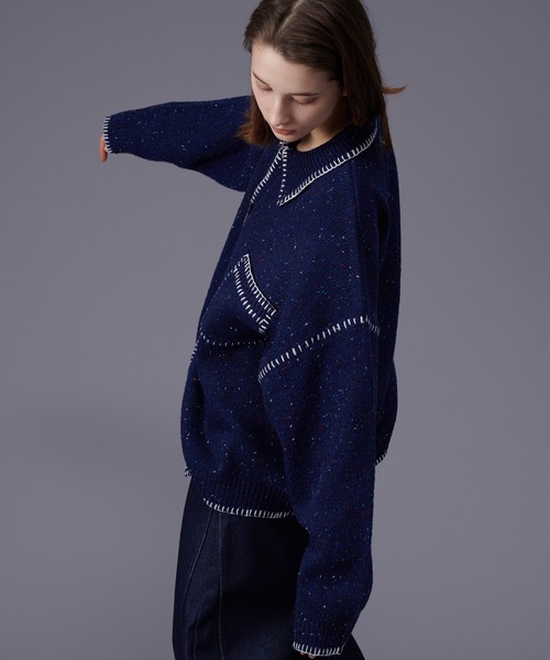 ONCILY（オンシェリー）の「COLOR NEP YARN STITCH KNIT SHIRT