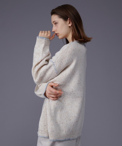 ONCILY（オンシェリー）の「COLOR NEP YARN STITCH KNIT SHIRT