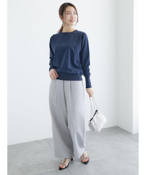 Te chichi（テチチ）の「イージーセミワイドスラックス（その他パンツ・レディース・グレー/ベージュ/ネイビー・F）」の9枚目の写真