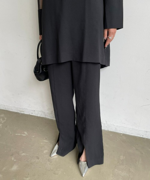 AIC.（エーアイシー）の「センタースリットスラックスパンツ/セットアップ可能（スラックス・レディース・ブラック・FREE）」の21枚目の写真
