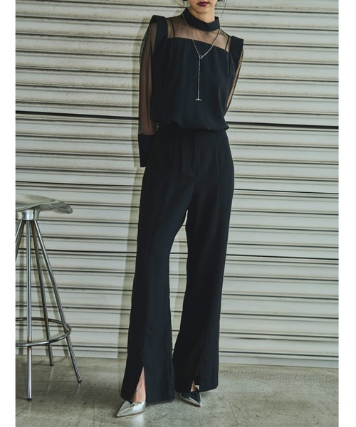 AIC.（エーアイシー）の「センタースリットスラックスパンツ/セットアップ可能（スラックス・レディース・ブラック・FREE）」の9枚目の写真