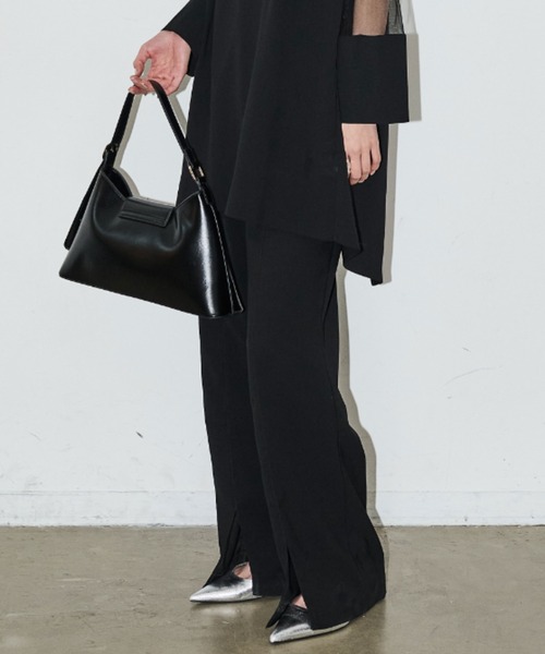 AIC.（エーアイシー）の「センタースリットスラックスパンツ/セットアップ可能（スラックス・レディース・ブラック・FREE）」の14枚目の写真