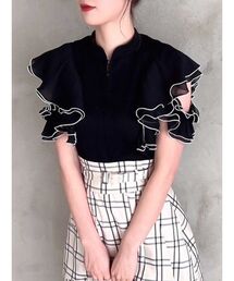 dazzlin | フロントホックフリルトップス(Tシャツ/カットソー)