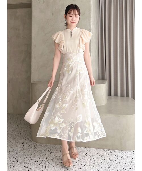 dazzlin（ダズリン）の「フロントホックフリルトップス（Tシャツ/カットソー・レディース・オフホワイト/グレー/ベージュ/ブラック・FREE）」の21枚目の写真