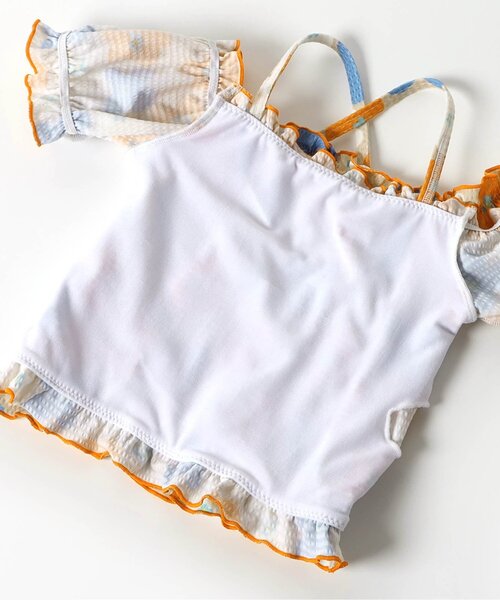 BREEZE（ブリーズ）の「【UVカット】オフショルセパレート水着（水着・キッズ・サックスブルー/ブラウン・80/90/100/110/120/130/140）」の18枚目の写真