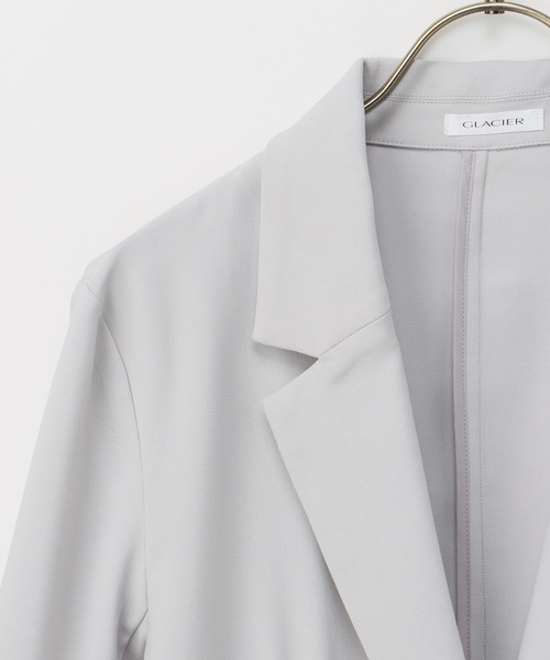 Honeys（ハニーズ）の「８分袖テーラードジャケット（テーラードジャケット・レディース・ブラック/グレイッシュベージュ/ベージュ/ネイビー/ライトベージュ・LL/M/S/3L/L）」の19枚目の写真