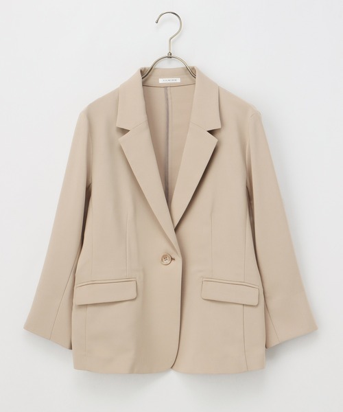 Honeys（ハニーズ）の「８分袖テーラードジャケット（テーラードジャケット・レディース・ブラック/グレイッシュベージュ/ベージュ/ネイビー/ライトベージュ・LL/M/S/3L/L）」の20枚目の写真