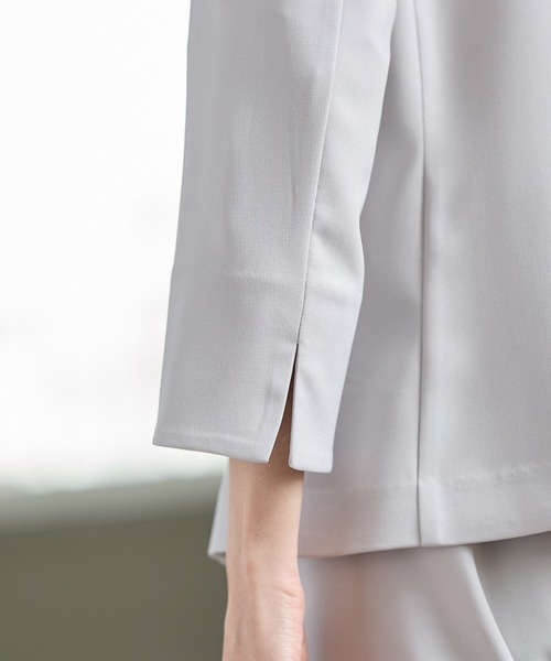 Honeys（ハニーズ）の「８分袖テーラードジャケット（テーラードジャケット・レディース・ブラック/グレイッシュベージュ/ベージュ/ネイビー/ライトベージュ・LL/M/S/3L/L）」の14枚目の写真