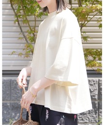 reca | モックネック5分袖カットソー(Tシャツ/カットソー)