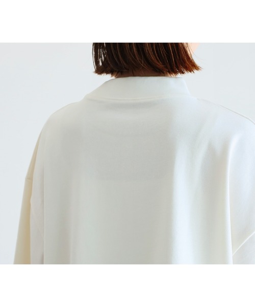 reca(レカ)の「モックネック5分袖カットソー(Tシャツ/カットソー・レディース・ブラック/イエロー系その他/オフホワイト/チャコールグレー/ベージュ/コーラル・M)」の10枚目の写真