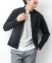 NOLLEY'S goodman | ダンボールスエード シングルライダースジャケット(ブルゾン)