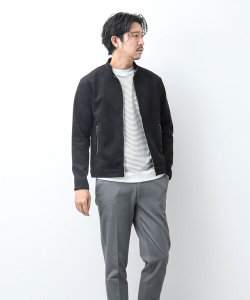 NOLLEY'S goodman(ノーリーズグッドマン)の「ダンボールスエード シングルライダースジャケット(ブルゾン・メンズ・ブラック/ベージュ・M/L/XL/S)」の17枚目の写真