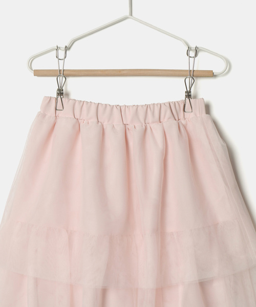 ROPE' PICNIC（ロペピクニック）の「【KIDS】ダブルフリルチュールスカート（スカート・キッズ・ピンク系その他2/ブラック・L/M/S）」の5枚目の写真