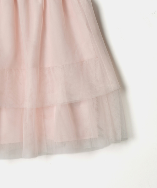 ROPE' PICNIC（ロペピクニック）の「【KIDS】ダブルフリルチュールスカート（スカート・キッズ・ピンク系その他2/ブラック・L/M/S）」の6枚目の写真