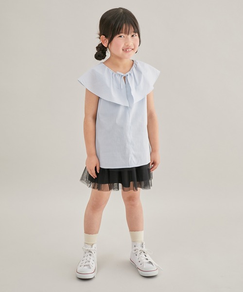 ROPE' PICNIC（ロペピクニック）の「【KIDS】ダブルフリルチュールスカート（スカート・キッズ・ピンク系その他2/ブラック・L/M/S）」の15枚目の写真