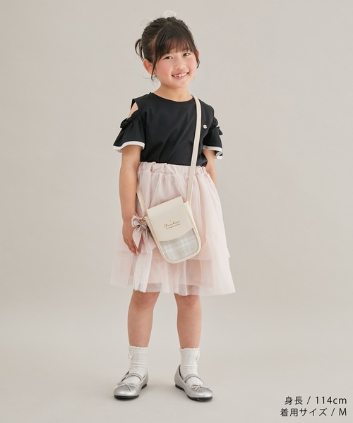 ROPE' PICNIC（ロペピクニック）の「【KIDS】ダブルフリルチュールスカート（スカート・キッズ・ピンク系その他2/ブラック・L/M/S）」の17枚目の写真