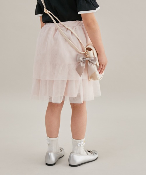 ROPE' PICNIC（ロペピクニック）の「【KIDS】ダブルフリルチュールスカート（スカート・キッズ・ピンク系その他2/ブラック・L/M/S）」の19枚目の写真