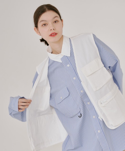WHIMSIC(ウィムジック)の「【UNISEX】フィッシングシャツ(シャツ/ブラウス・メンズ・ブルー/ブラック/ホワイト・FREE)」の3枚目の写真