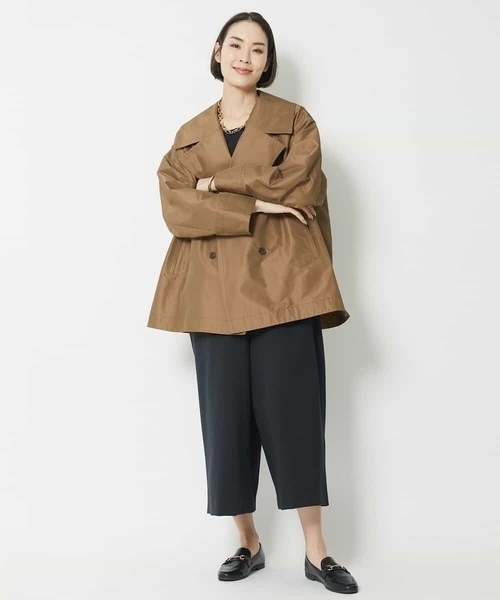 MICHEL KLEIN(ミッシェル・クラン)の「オーバーサイズミドル丈トレンチコート(トレンチコート・レディース・サンドベージュ・38/40)」の8枚目の写真
