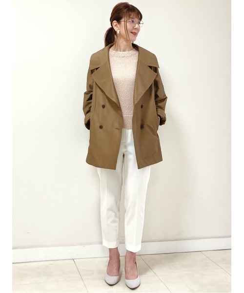 MICHEL KLEIN(ミッシェル・クラン)の「オーバーサイズミドル丈トレンチコート(トレンチコート・レディース・サンドベージュ・38/40)」の2枚目の写真