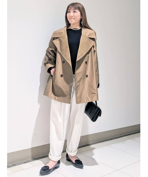 MICHEL KLEIN(ミッシェル・クラン)の「オーバーサイズミドル丈トレンチコート(トレンチコート・レディース・サンドベージュ・38/40)」の4枚目の写真